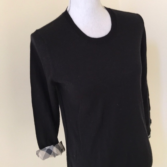 NWT! BURBERRY Brit Size M Black merino wool sweater - Picture 2 of 8